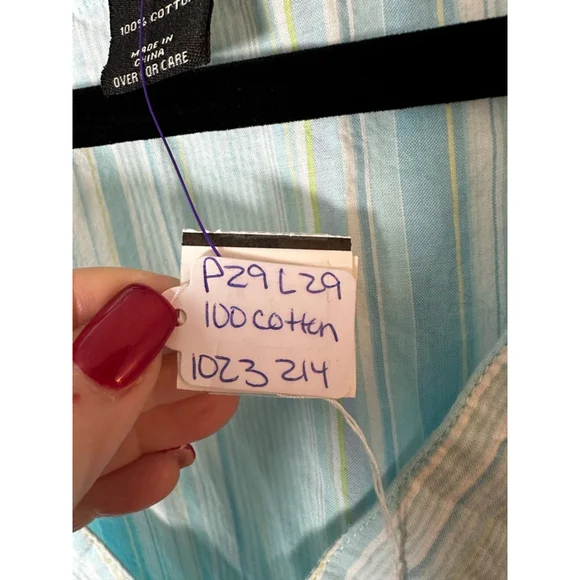 Women's Venezia Blue Striped Blouse Plus Size 26 - Picture 4 of 4